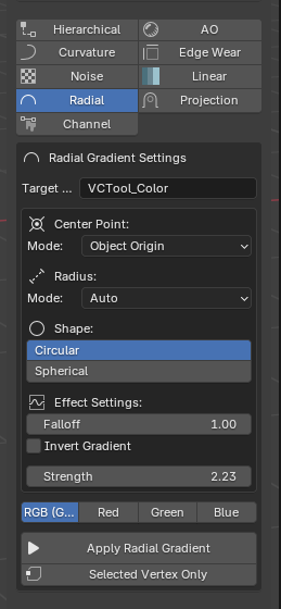 Radial Gradient Tool